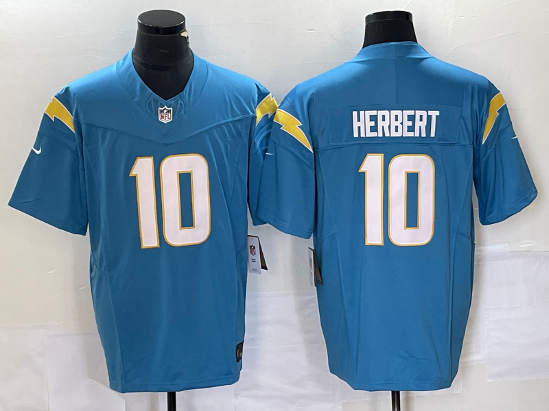 Men's Los Angeles Chargers Justin Herbert #10 Powder Blue Jersey